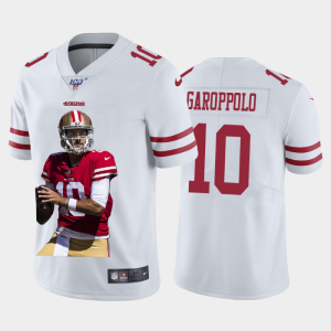 Amazing San Francisco 49ers #10 Jimmy Garoppolo Team Hero Vapor Limited NFL 100 Jersey White