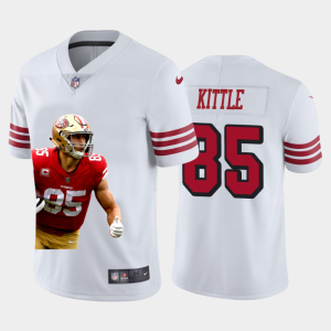 Superb San Francisco 49ers #85 George Kittle Team Hero 1 Rush  Vapor Limited NFL Jersey White