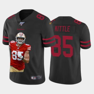 Superb San Francisco 49ers #85 George Kittle Team Hero 1 Vapor Limited NFL 100 Jersey Black