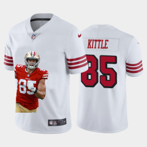 High - quality San Francisco 49ers #85 George Kittle Team Hero 2 Rush  Vapor Limited NFL Jersey White