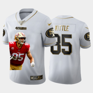 Outstanding San Francisco 49ers #85 George Kittle Team Hero 2 Vapor Limited NFL 100 Jersey White Golden