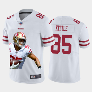 Delightful San Francisco 49ers #85 George Kittle Team Hero 2 Vapor Limited NFL 100 Jersey White