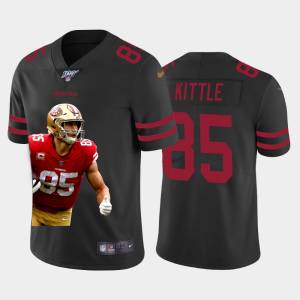 Exceptional San Francisco 49ers #85 George Kittle Team Hero 3 Vapor Limited NFL 100 Jersey Black