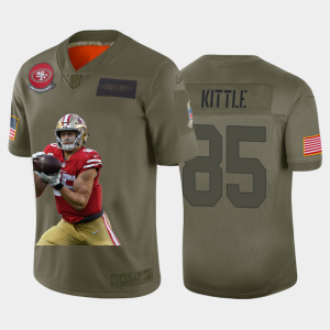 Premium San Francisco 49ers #85 George Kittle Team Hero 3 Vapor Limited NFL Jersey Camo