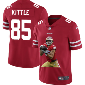 Outstanding San Francisco 49ers #85 George Kittle Team Hero 3 Vapor Limited NFL Jersey Red
