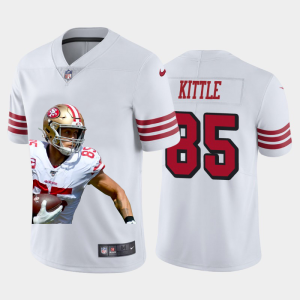 Fantastic San Francisco 49ers #85 George Kittle Team Hero Rush  Vapor Limited NFL Jersey White