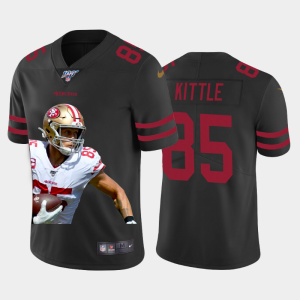 Premium San Francisco 49ers #85 George Kittle Team Hero Vapor Limited NFL 100 Jersey Black