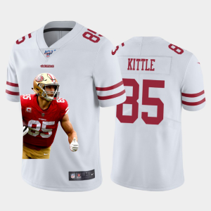 Fantastic San Francisco 49ers #85 George Kittle Team Hero Vapor Limited NFL 100 Jersey White