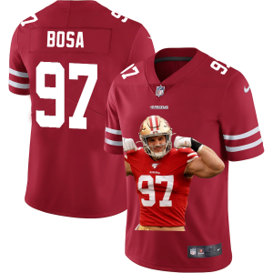 Finest San Francisco 49ers #97 Nick Bosa Team Hero 1 Vapor Limited NFL Jersey Red