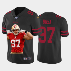 Fantastic San Francisco 49ers #97 Nick Bosa Team Hero 2 Vapor Limited NFL 100 Jersey Black