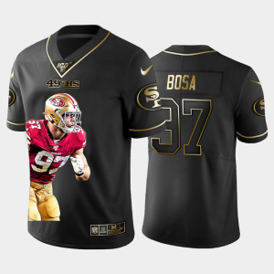 Outstanding San Francisco 49ers #97 Nick Bosa Team Hero 3 Vapor Limited NFL 100 Jersey Black Golden