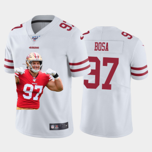 Fantastic San Francisco 49ers #97 Nick Bosa Team Hero 3 Vapor Limited NFL 100 Jersey White