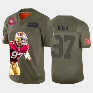 Finest San Francisco 49ers #97 Nick Bosa Team Hero 3 Vapor Limited NFL Jersey Camo