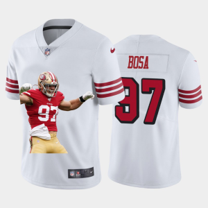 Outstanding San Francisco 49ers #97 Nick Bosa Team Hero Rush  Vapor Limited NFL Jersey White