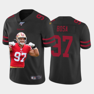 Exceptional San Francisco 49ers #97 Nick Bosa Team Hero Vapor Limited NFL 100 Jersey Black