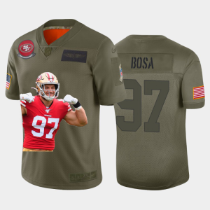 Delightful San Francisco 49ers #97 Nick Bosa Team Hero Vapor Limited NFL Jersey Camo