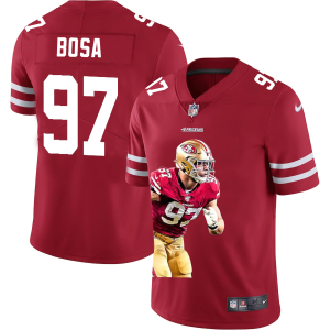 Superb San Francisco 49ers #97 Nick Bosa Team Hero Vapor Limited NFL Jersey Red