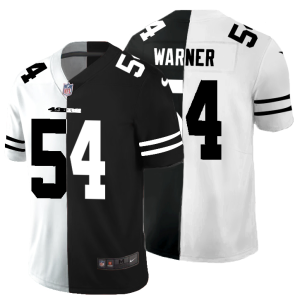 Outstanding San Francisco 49ers #54 Fred Warner Men's Black V White Peace Split Vapor Untouchable Limited NFL Jersey
