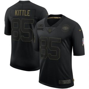Premium San Francisco 49ers #85 George Kittle 2020 Salute To Service Limited Jersey Black