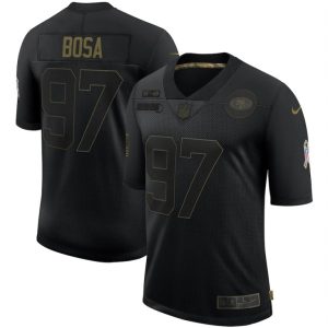 Impressive San Francisco 49ers #97 Nick Bosa 2020 Salute To Service Limited Jersey Black